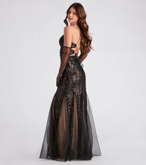 Juliana Formal Sequin Mesh Mermaid Dress